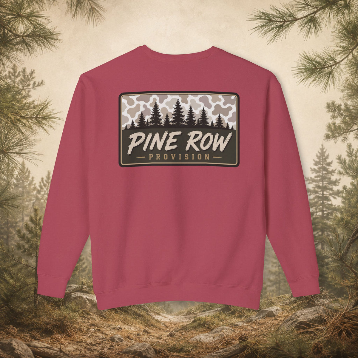 Pine Row Vintage Camo Light Box Crewneck Sweatshirt
