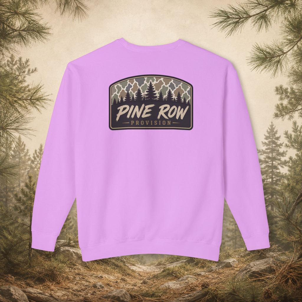Pine Row Vintage Camo Arched Shield Crewneck Sweatshirt