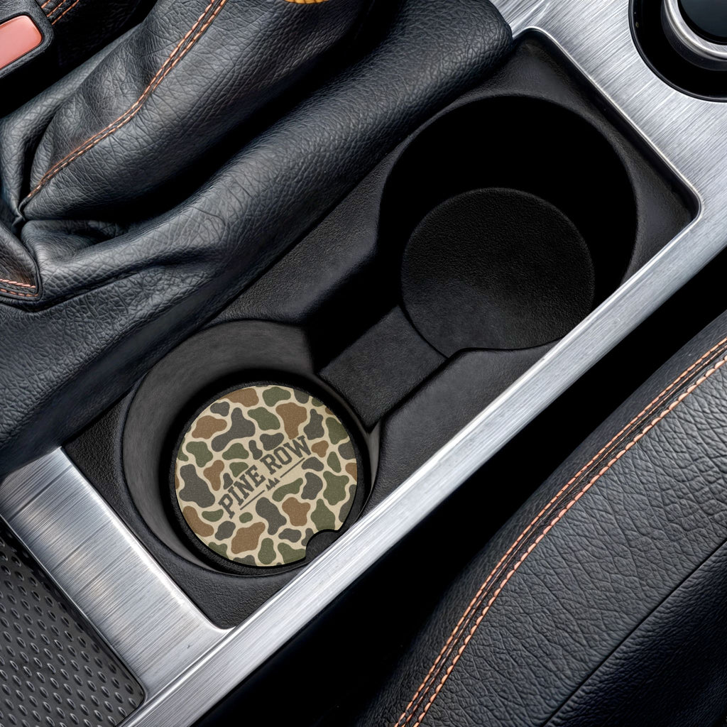 Pine Row Camouflage Car Coaster