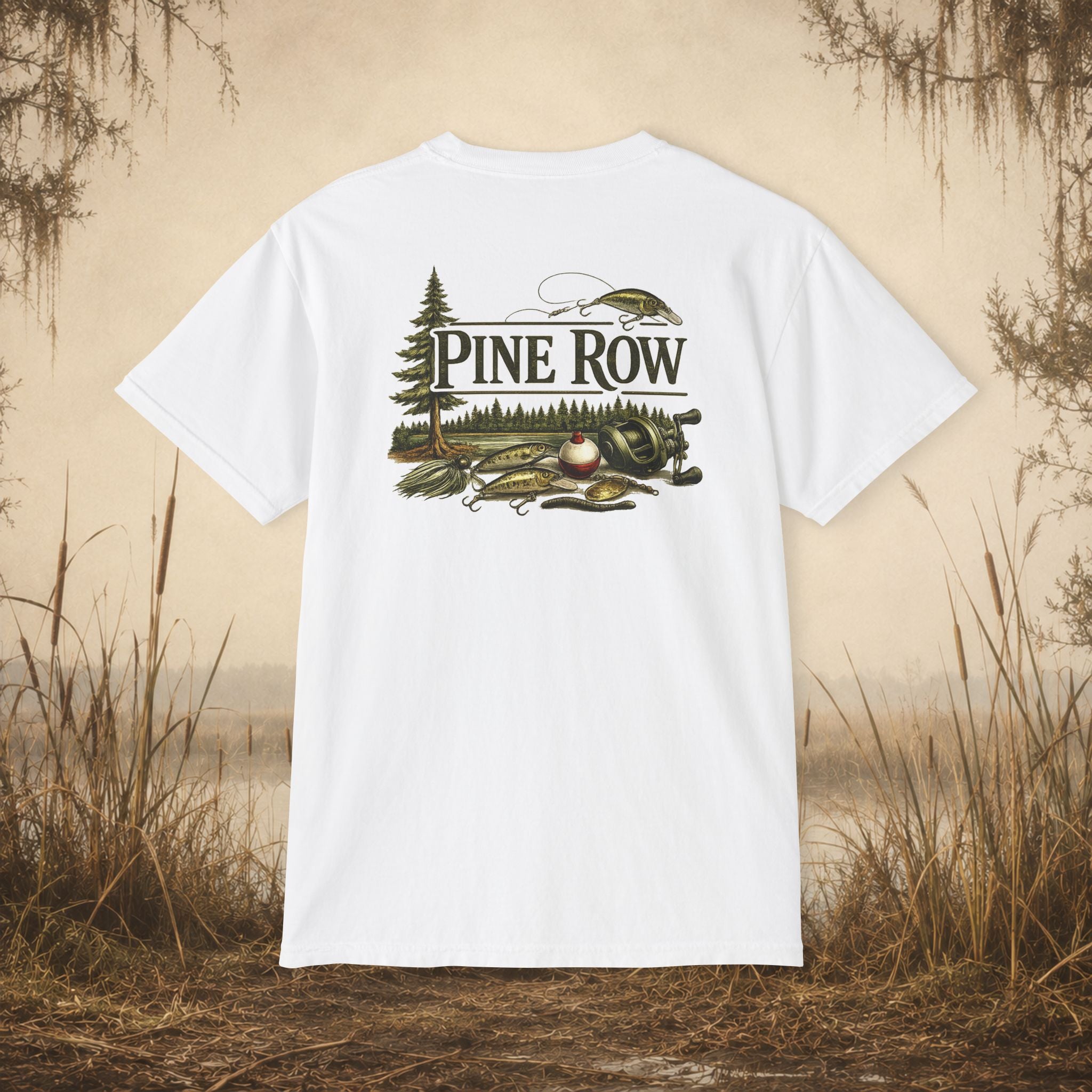Pine Row Fishing Spot Pocket T-Shirt