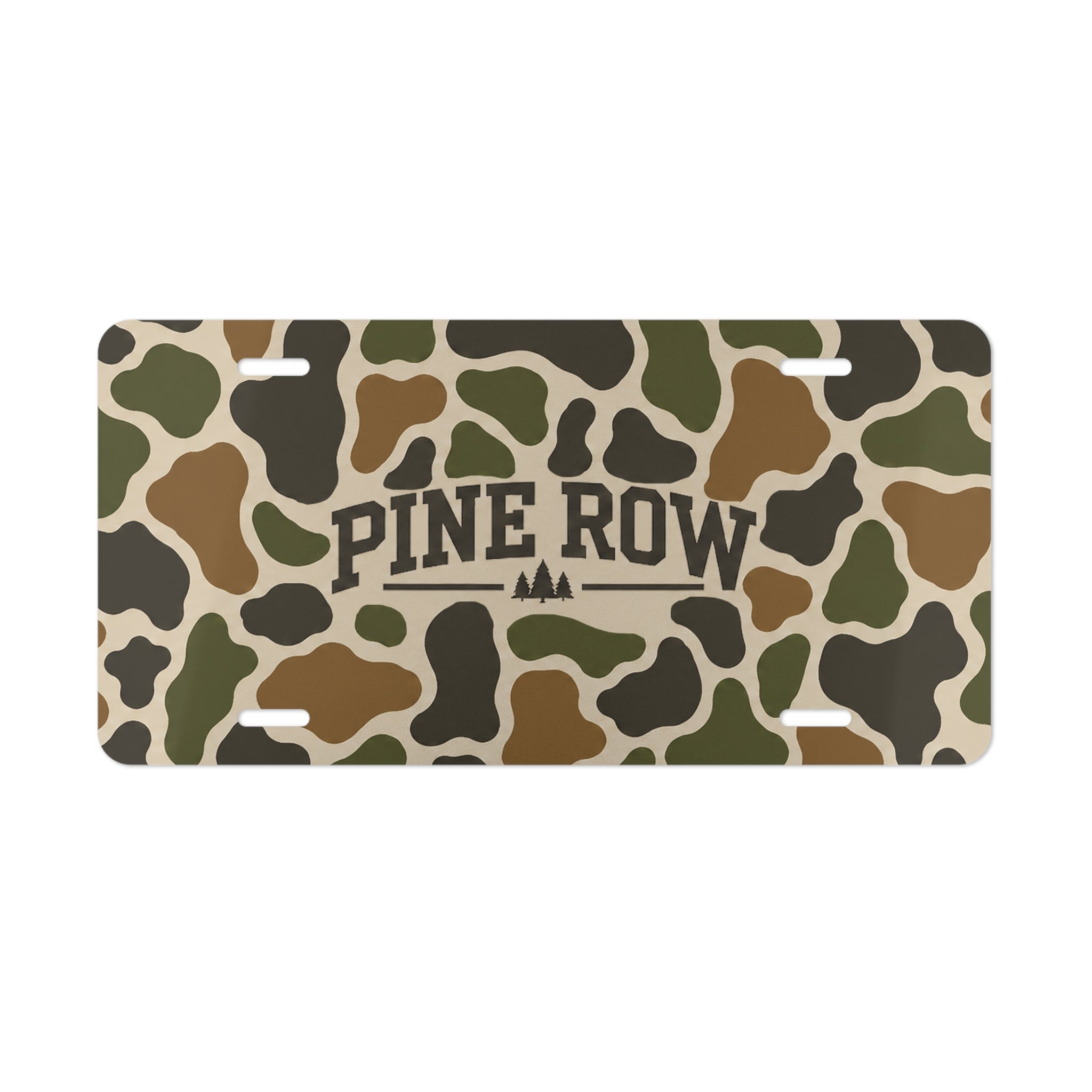 Camo Pine Row Vanity Plate