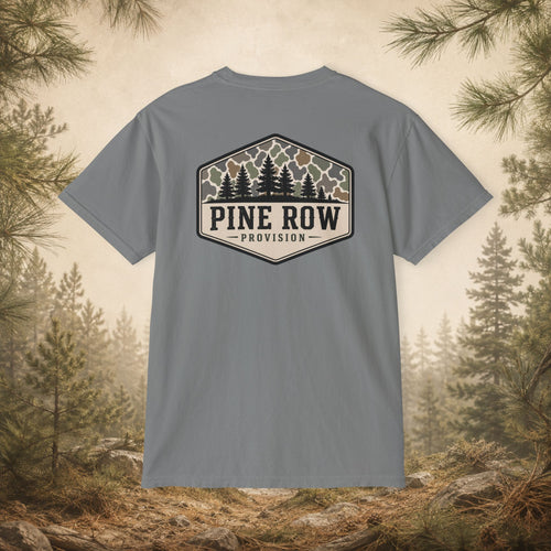 Pine Row Vintage Camo Logo Shield Pocket T-Shirt