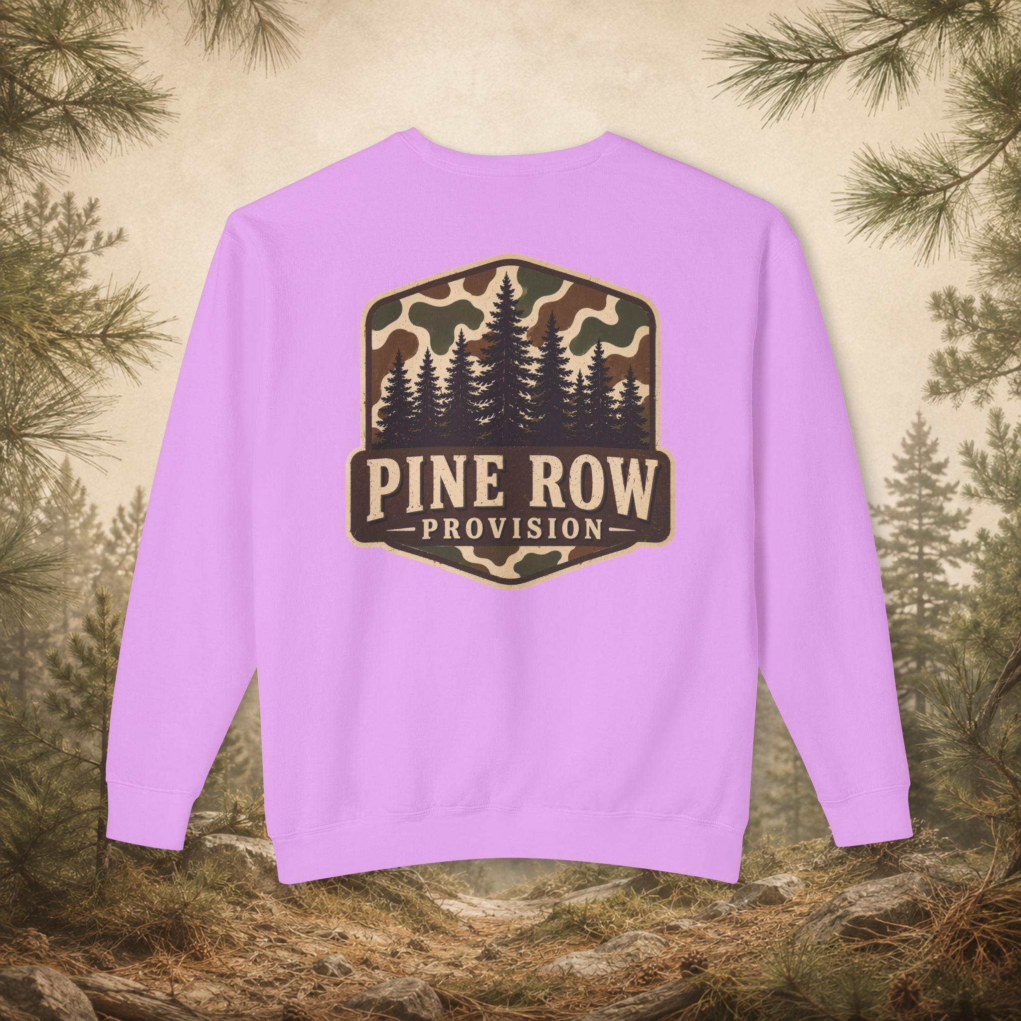 Pine Row Vintage Camo Logo Crewneck Sweatshirt