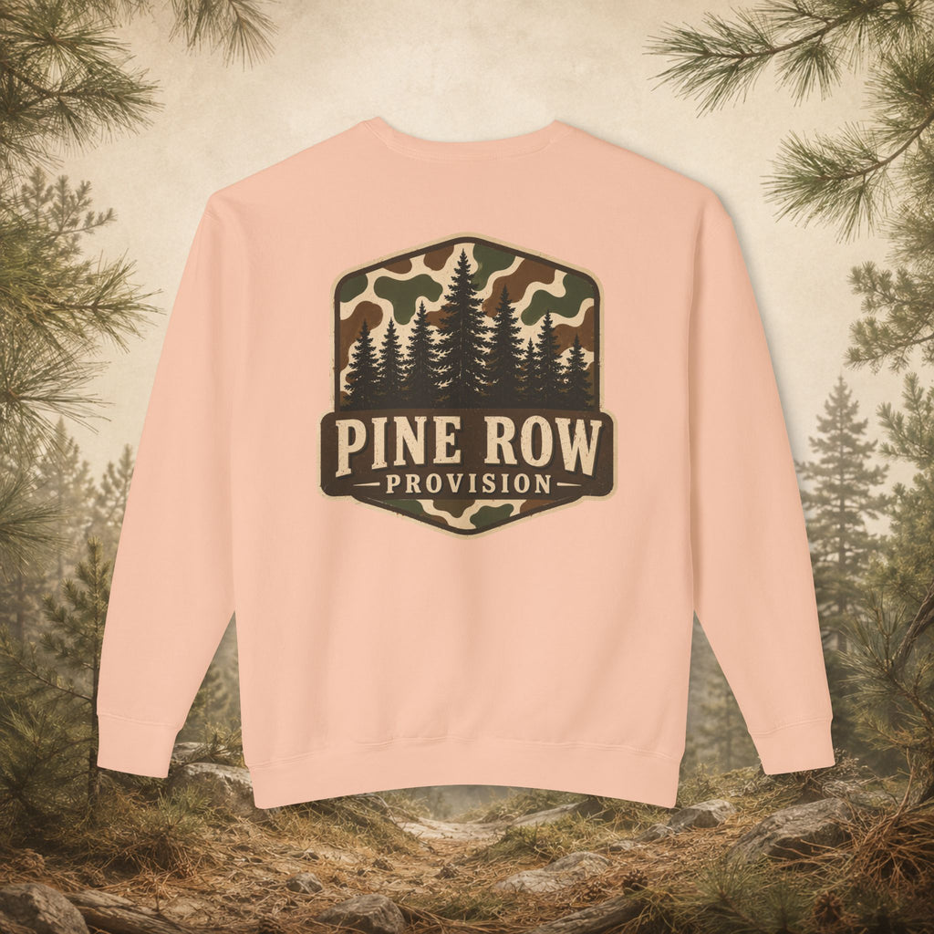 Pine Row Vintage Camo Logo Crewneck Sweatshirt