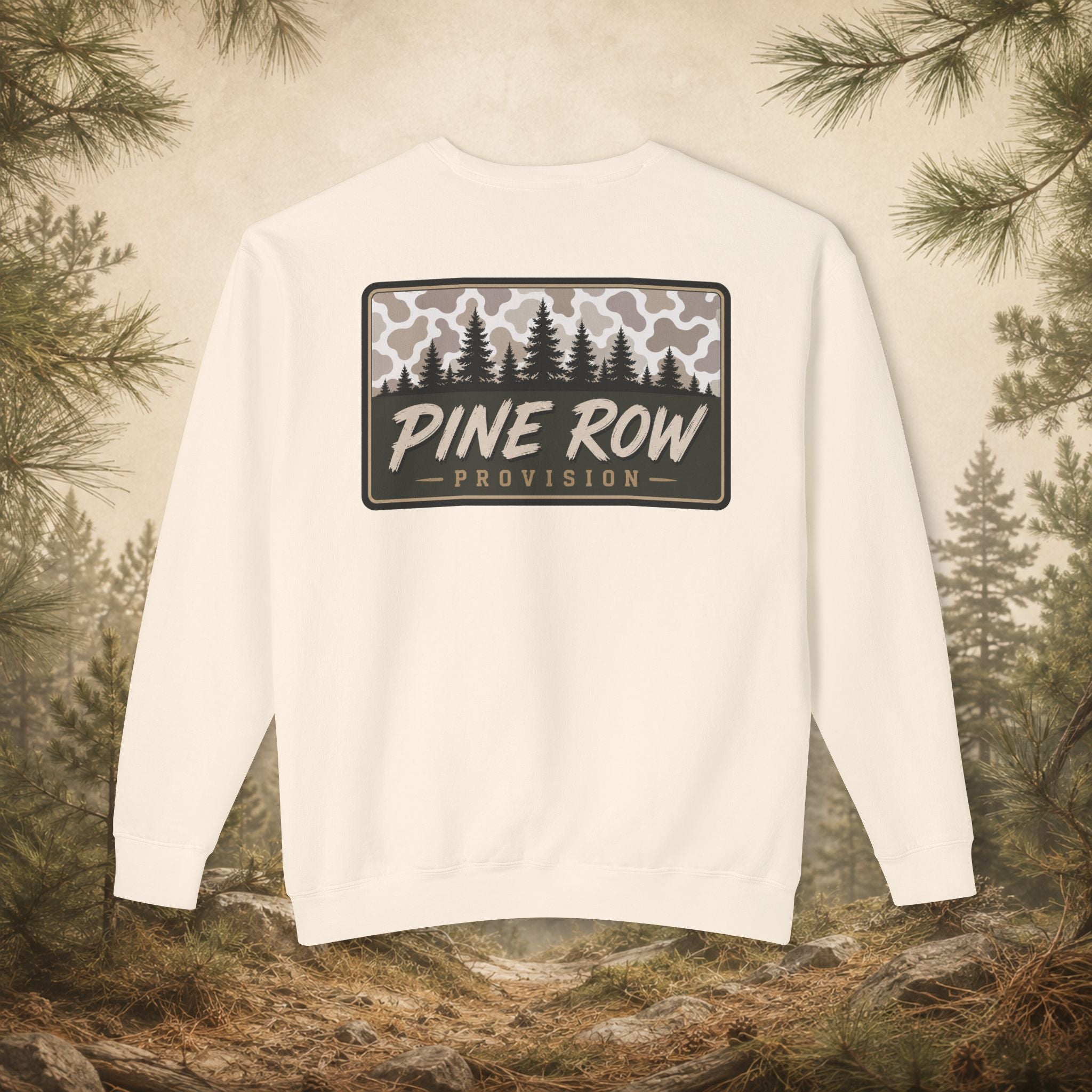 Pine Row Vintage Camo Light Box Crewneck Sweatshirt