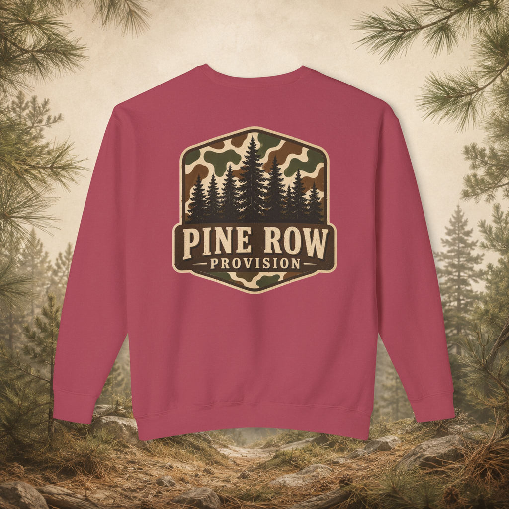 Pine Row Vintage Camo Logo Crewneck Sweatshirt