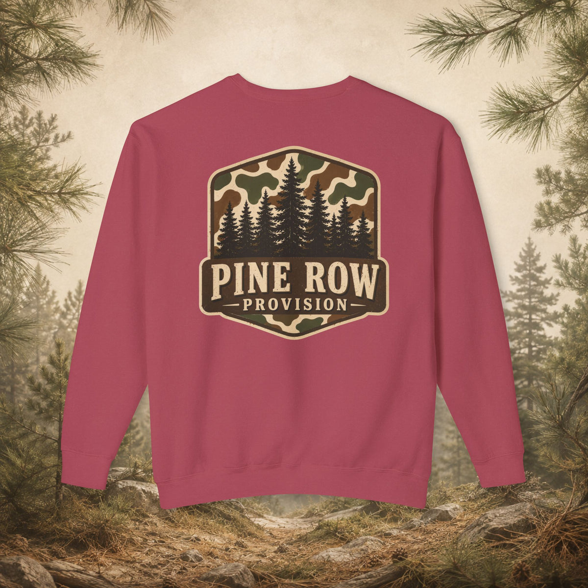 Pine Row Vintage Camo Logo Crewneck Sweatshirt