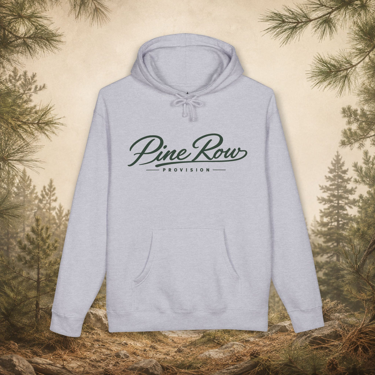 Pine Row Script Pine Green Hoodie