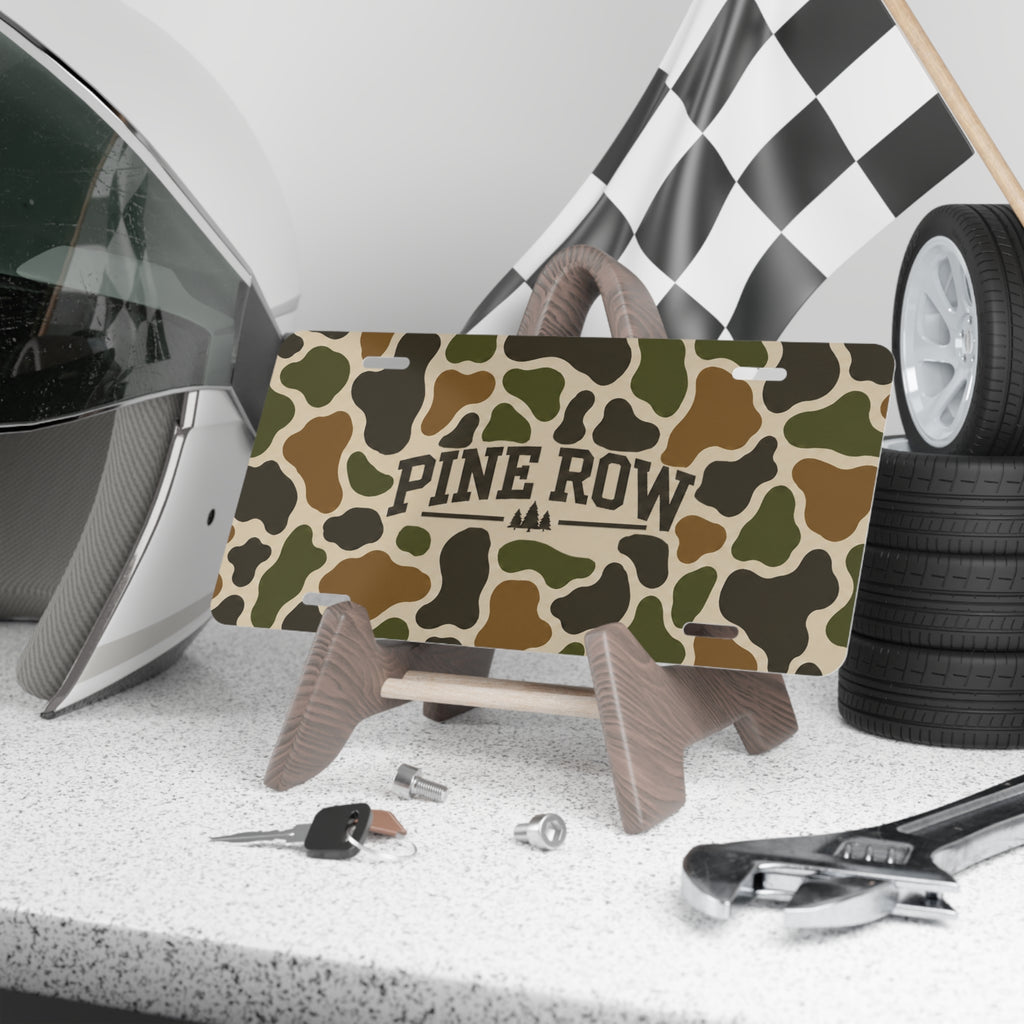 Camo Pine Row Vanity Plate