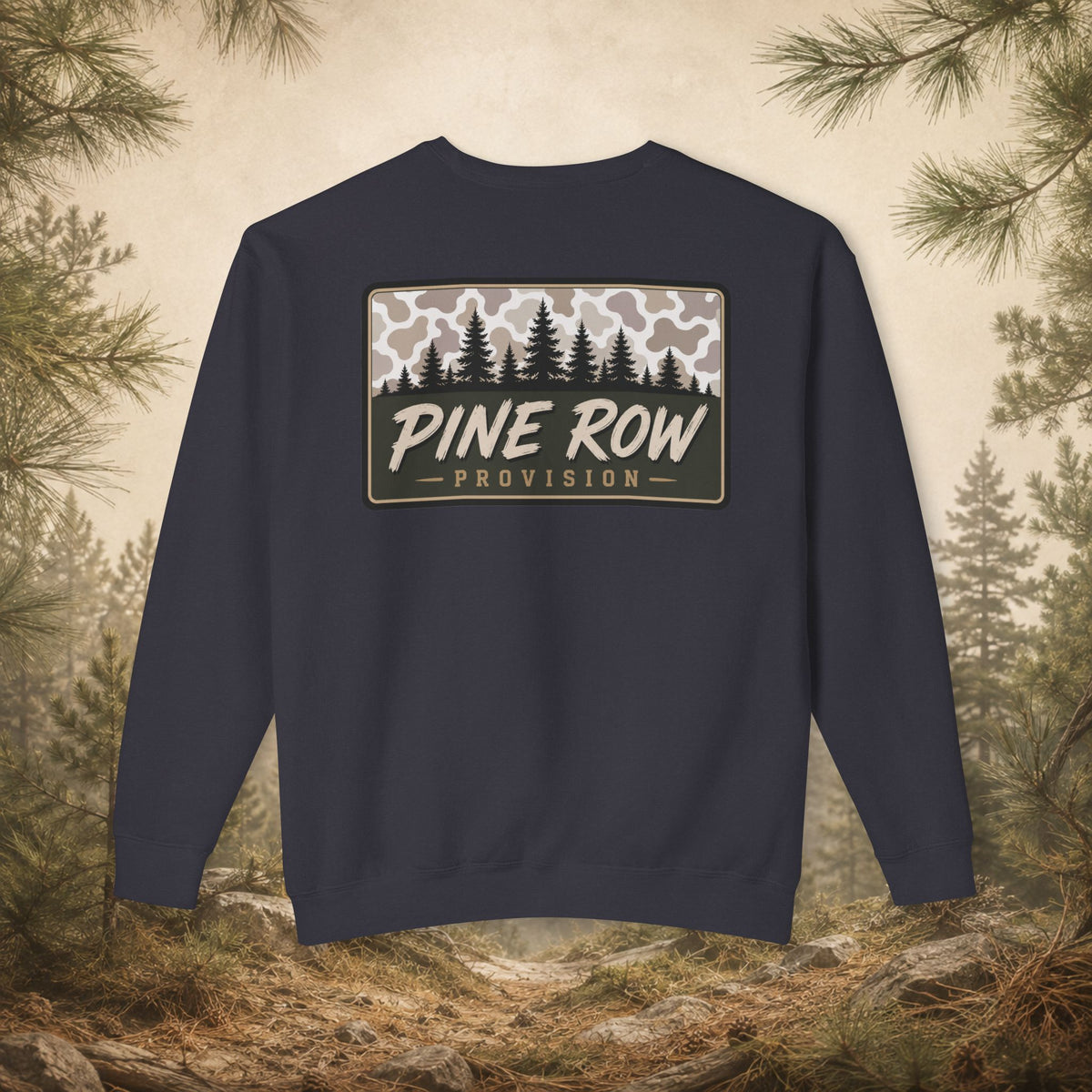 Pine Row Vintage Camo Light Box Crewneck Sweatshirt