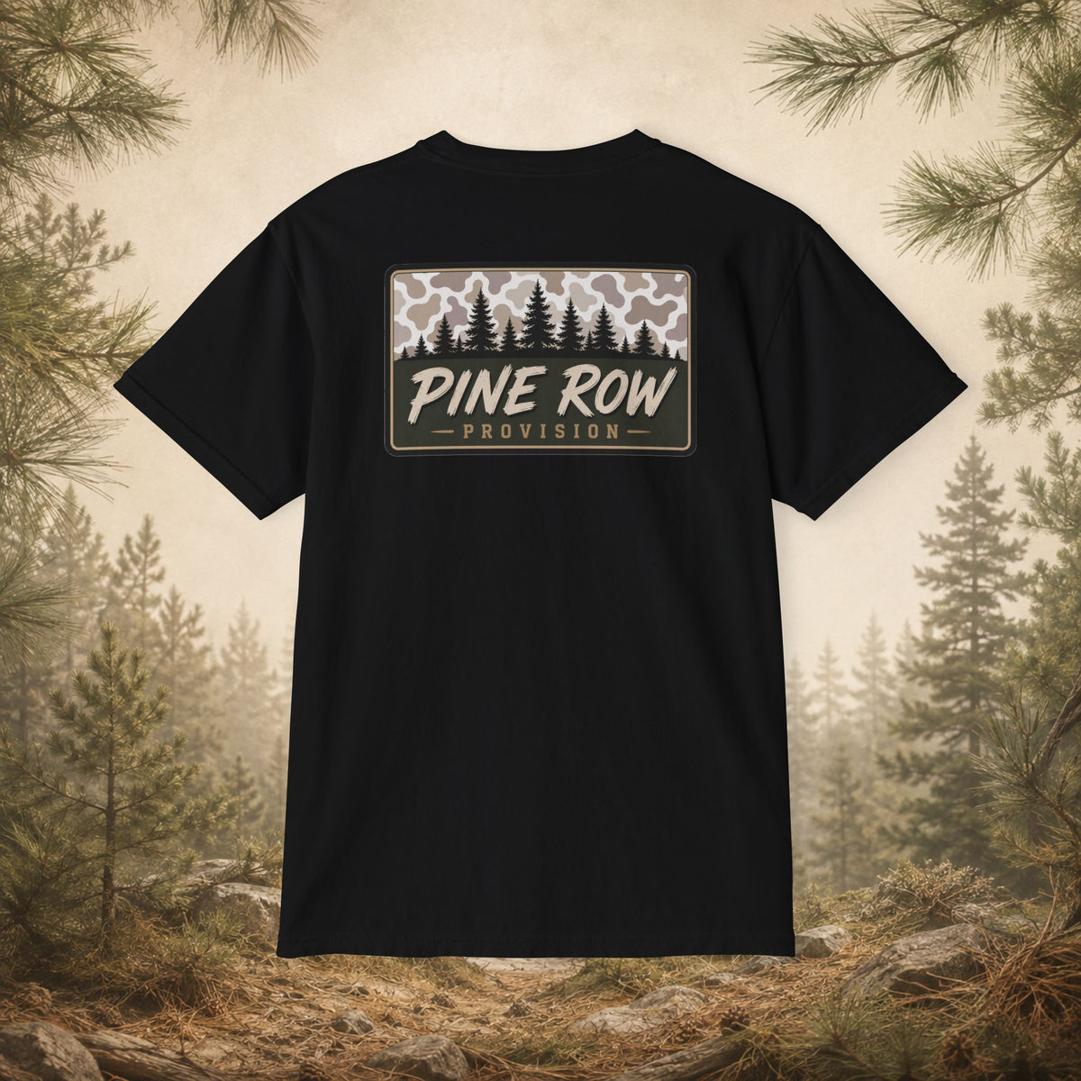 Pine Row Vintage Camo Light Box Pocket T-Shirt