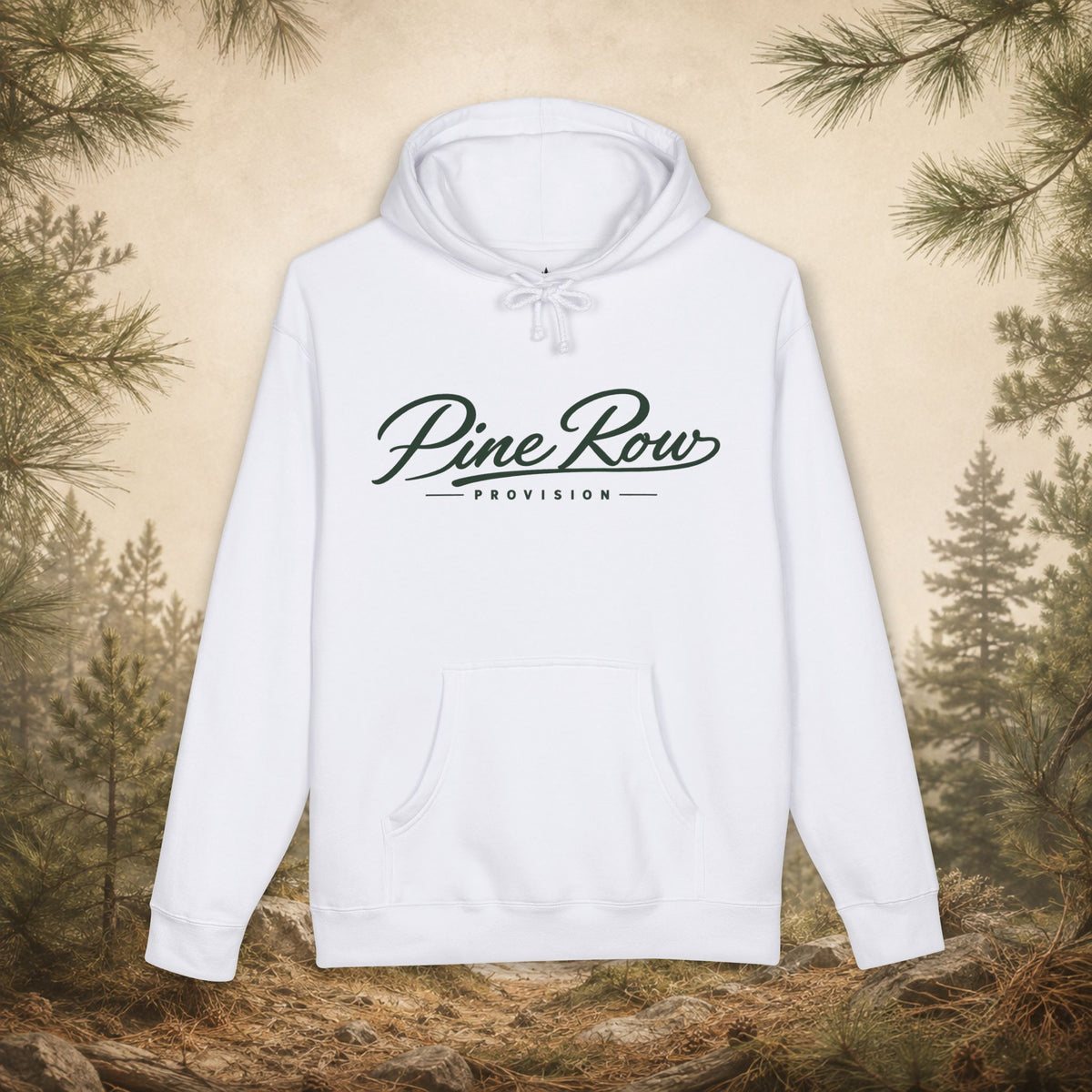 Pine Row Script Pine Green Hoodie