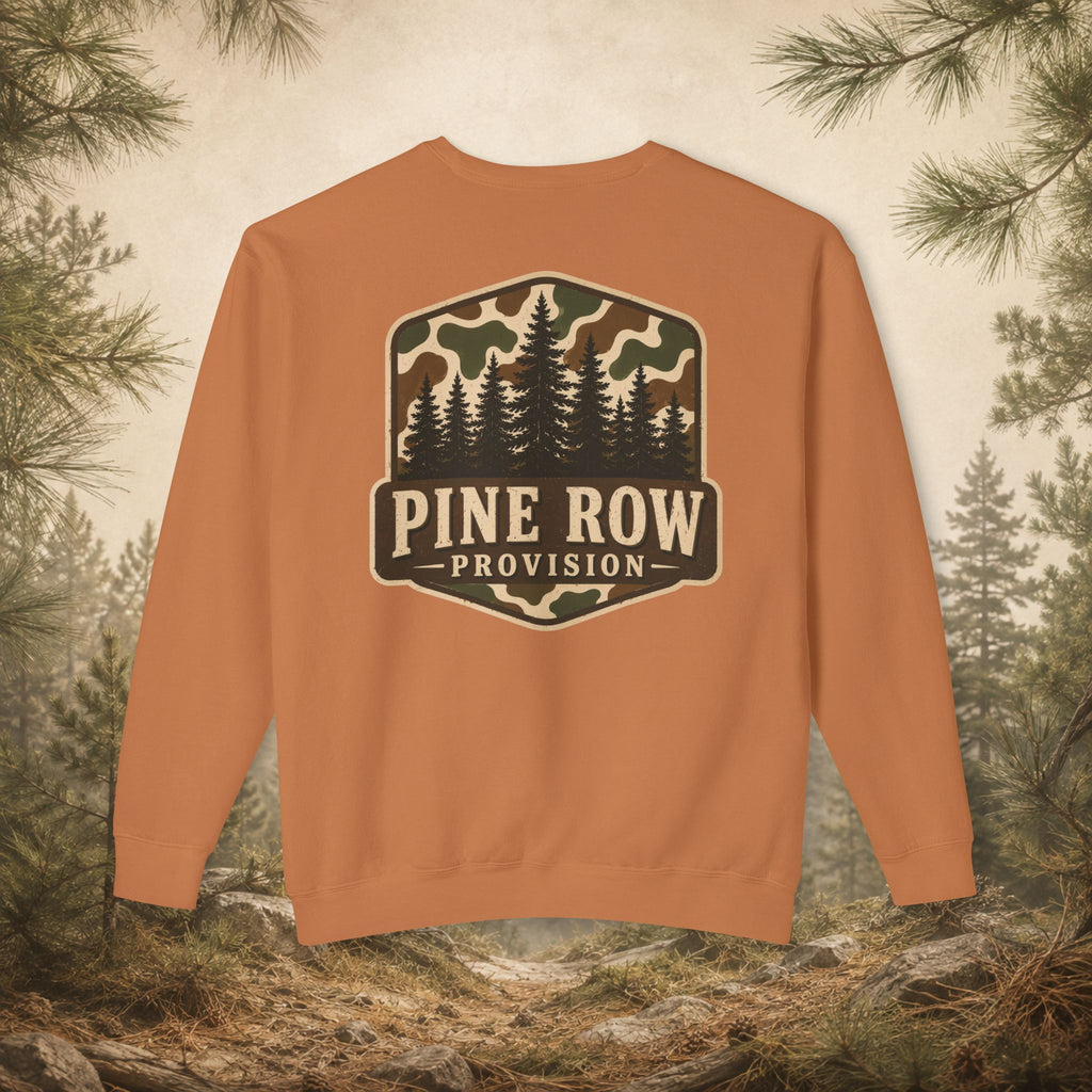 Pine Row Vintage Camo Logo Crewneck Sweatshirt