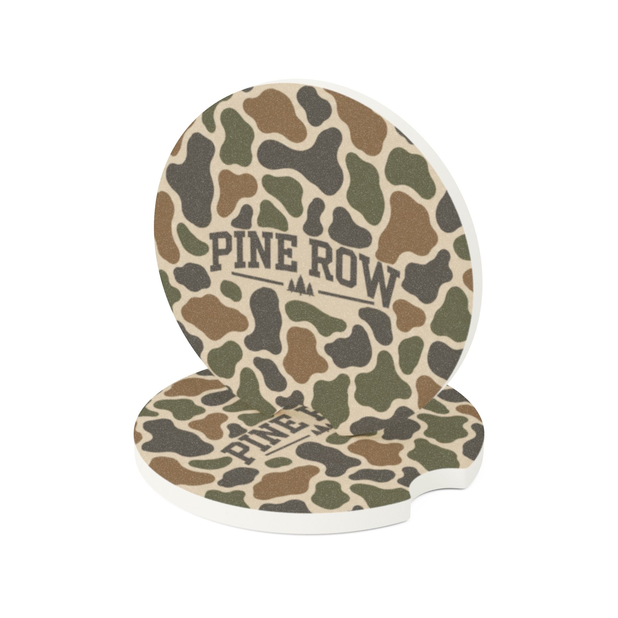 Pine Row Camouflage Car Coaster