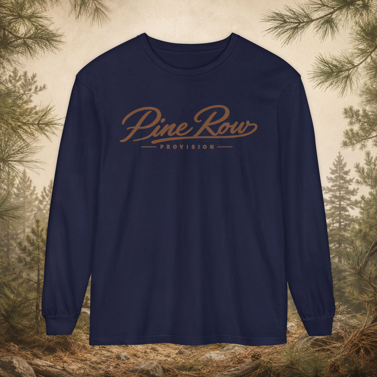 Pine Row Script Clay Long Sleeve T-Shirt