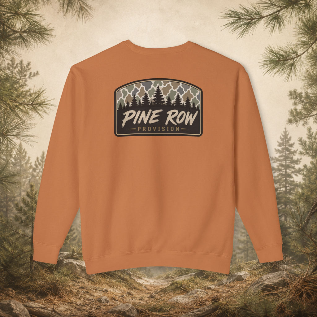 Pine Row Vintage Camo Arched Shield Crewneck Sweatshirt