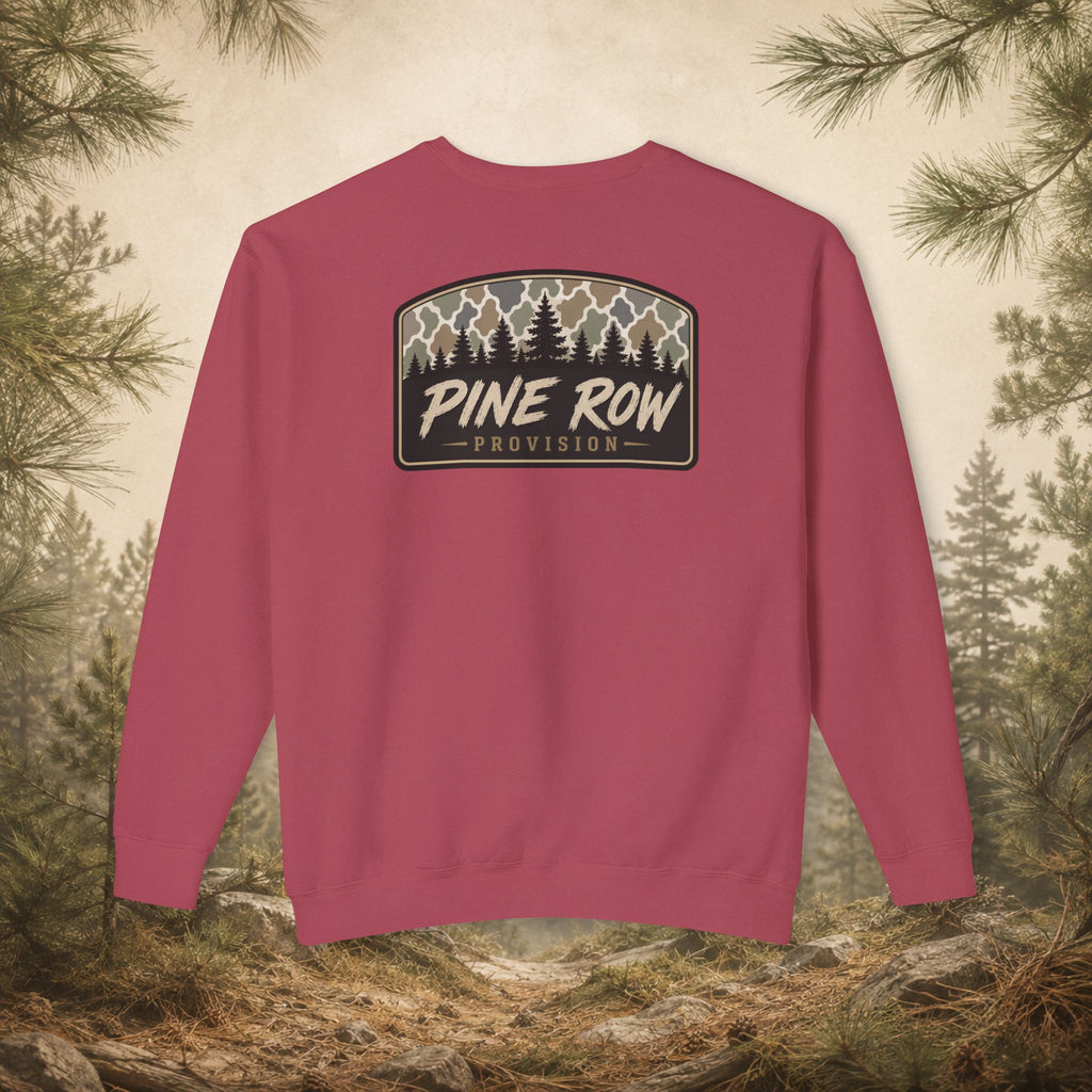Pine Row Vintage Camo Arched Shield Crewneck Sweatshirt