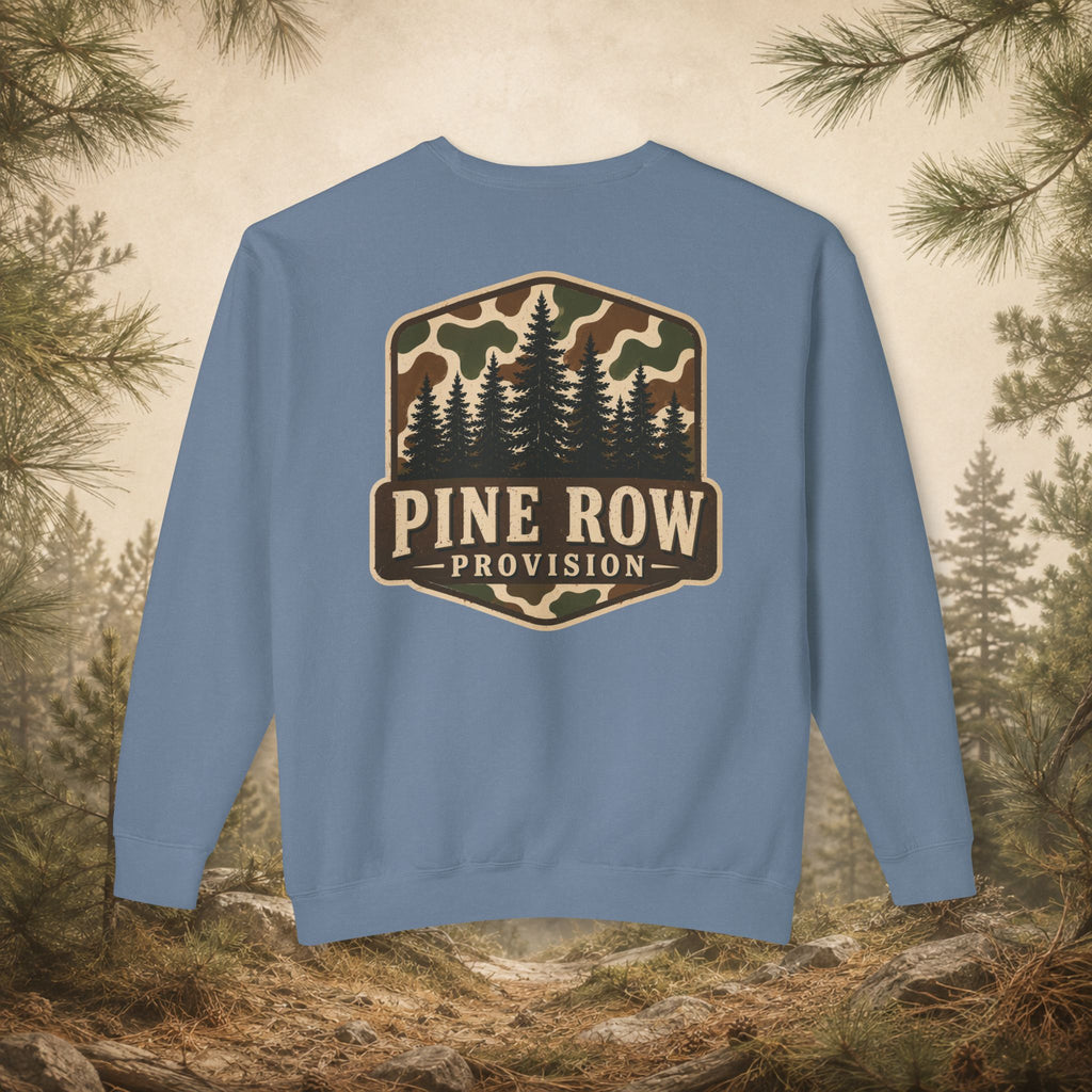 Pine Row Vintage Camo Logo Crewneck Sweatshirt