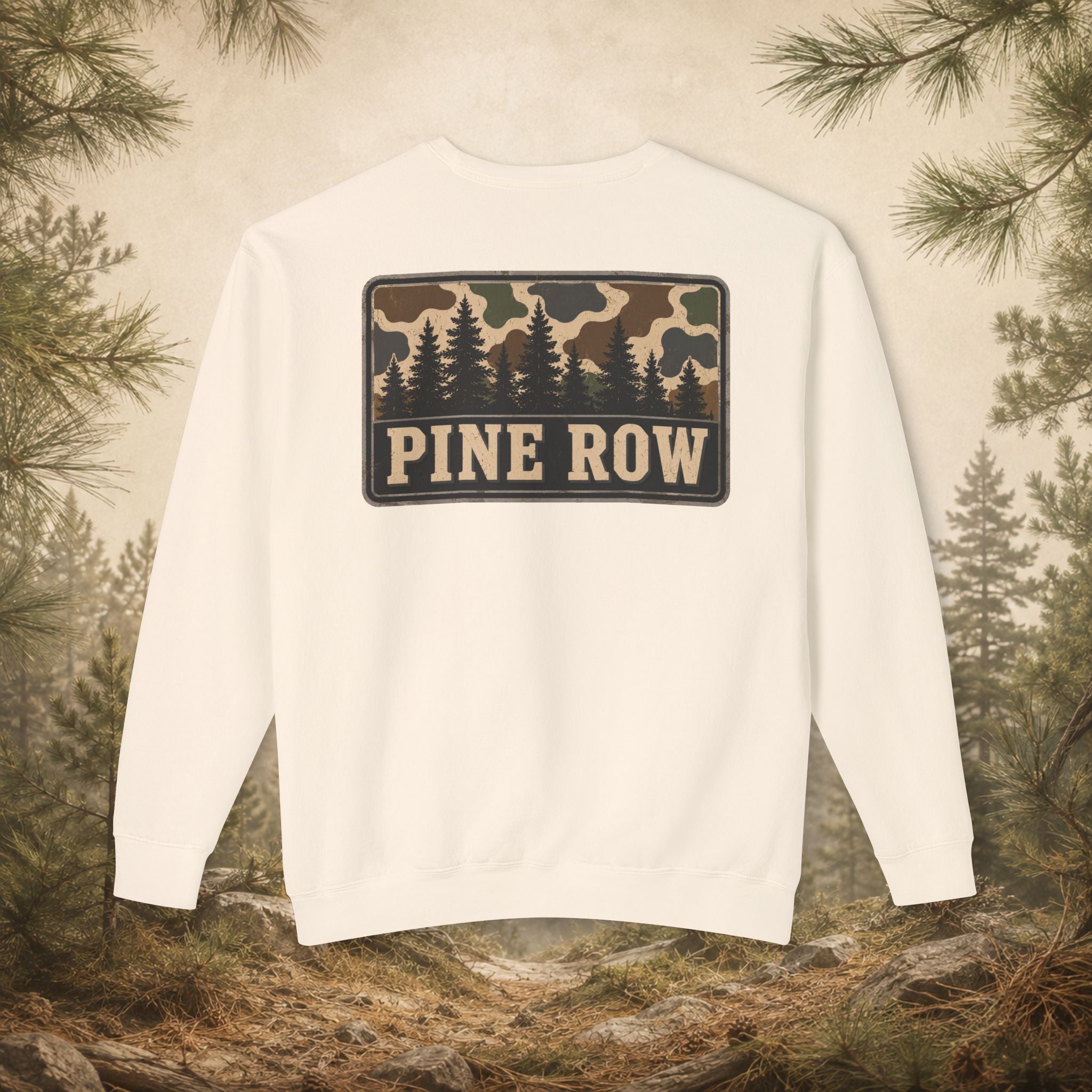 Pine Row Vintage Camo Box Crewneck Sweatshirt