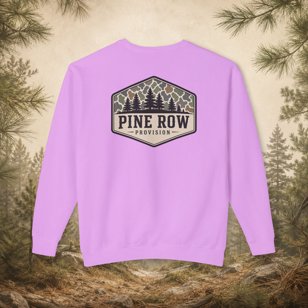 Pine Row Vintage Camo Logo Shield Crewneck Sweatshirt