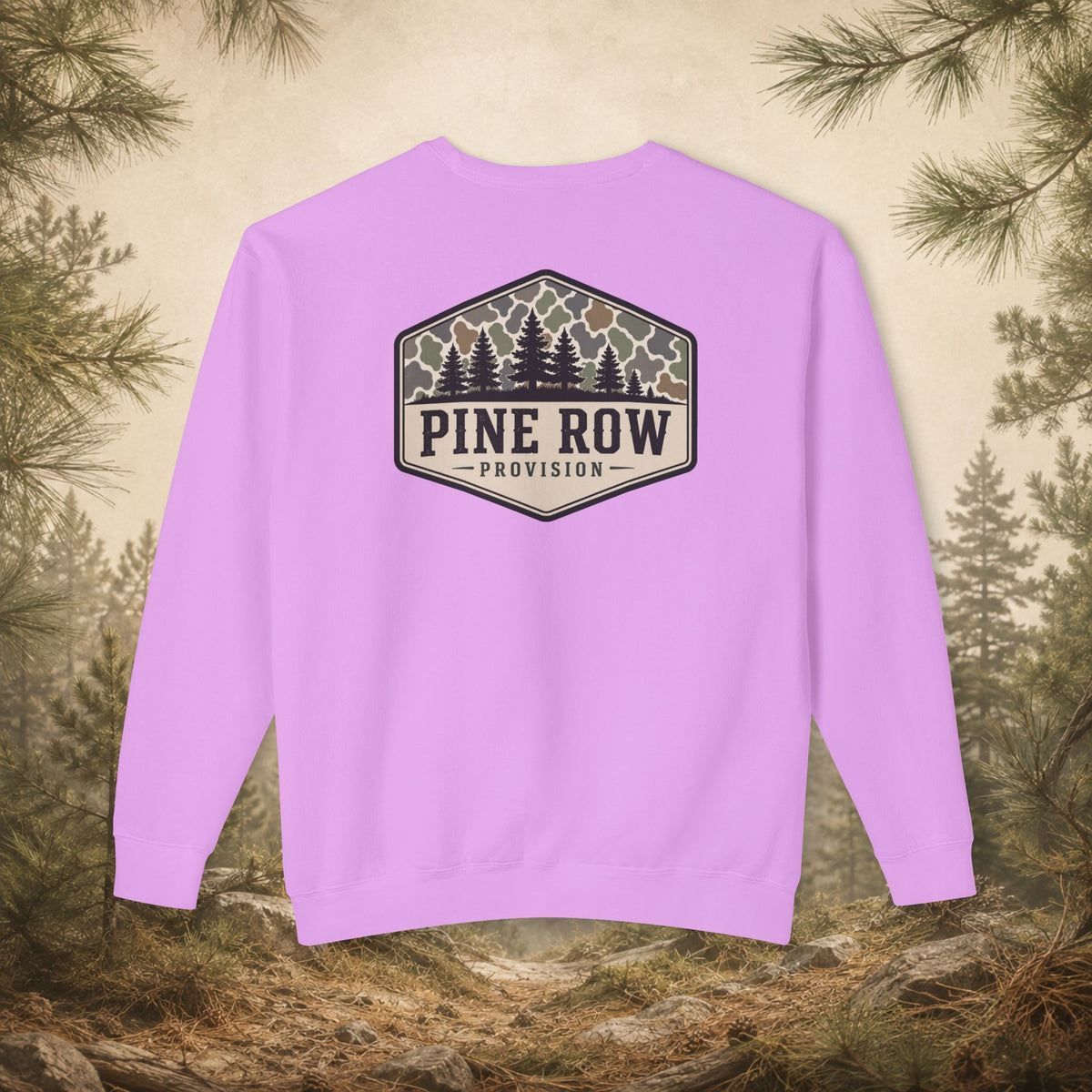 Pine Row Vintage Camo Logo Shield Crewneck Sweatshirt