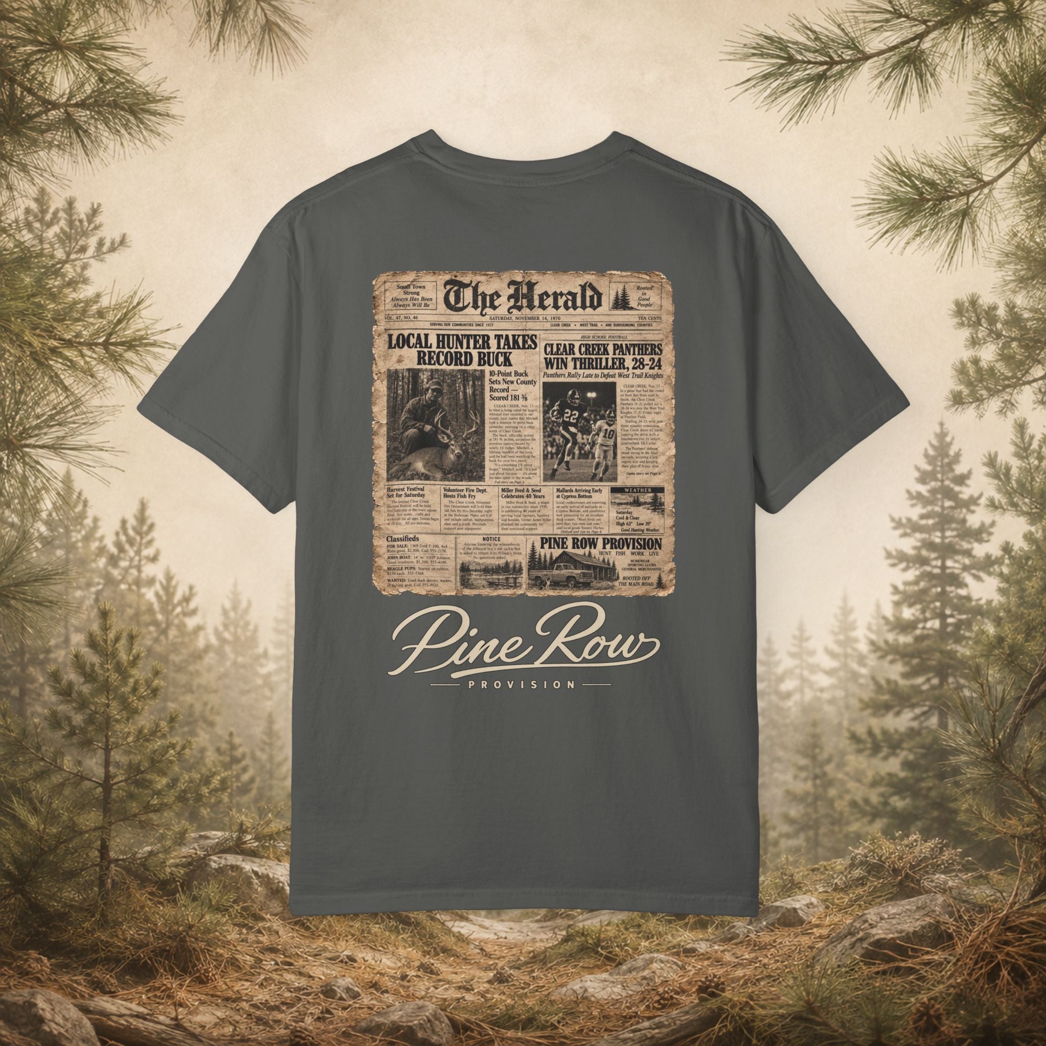 Pine Row Vintage Newspaper T-Shirt