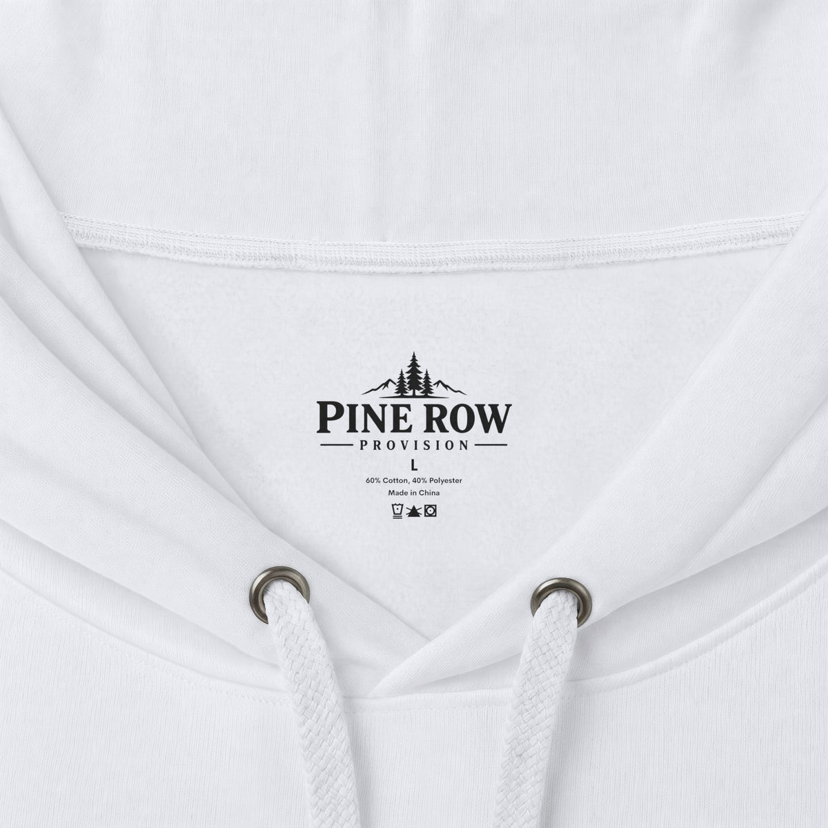 Pine Row Script Cream Hoodie