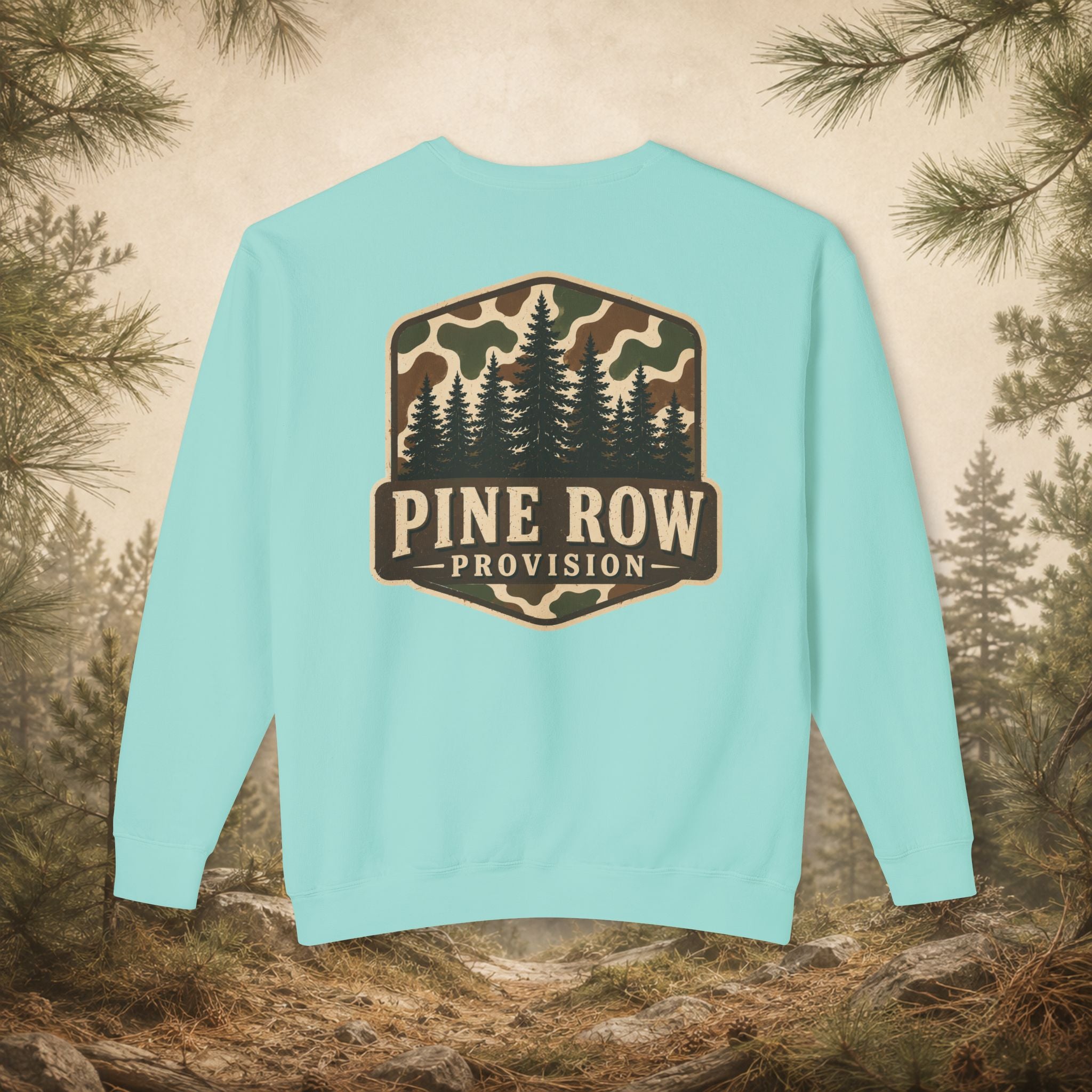 Pine Row Vintage Camo Logo Crewneck Sweatshirt