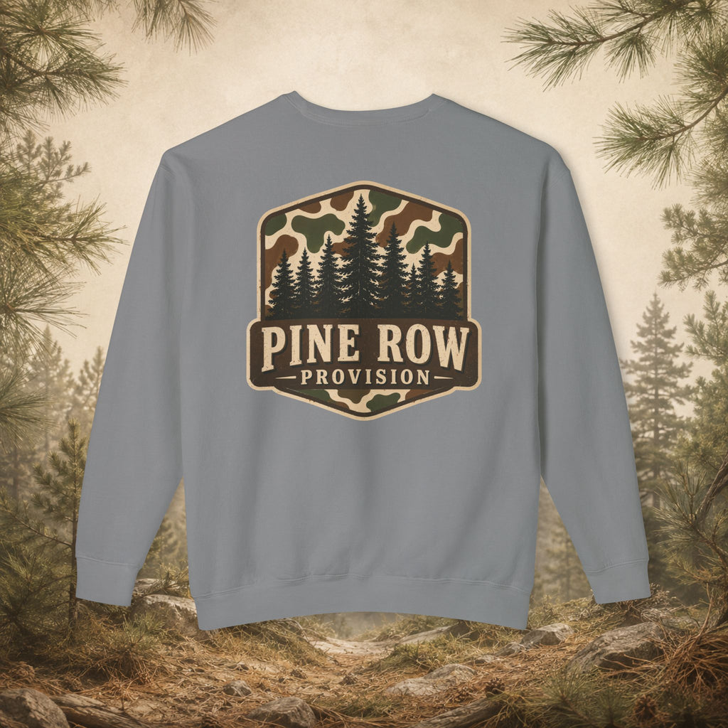 Pine Row Vintage Camo Logo Crewneck Sweatshirt