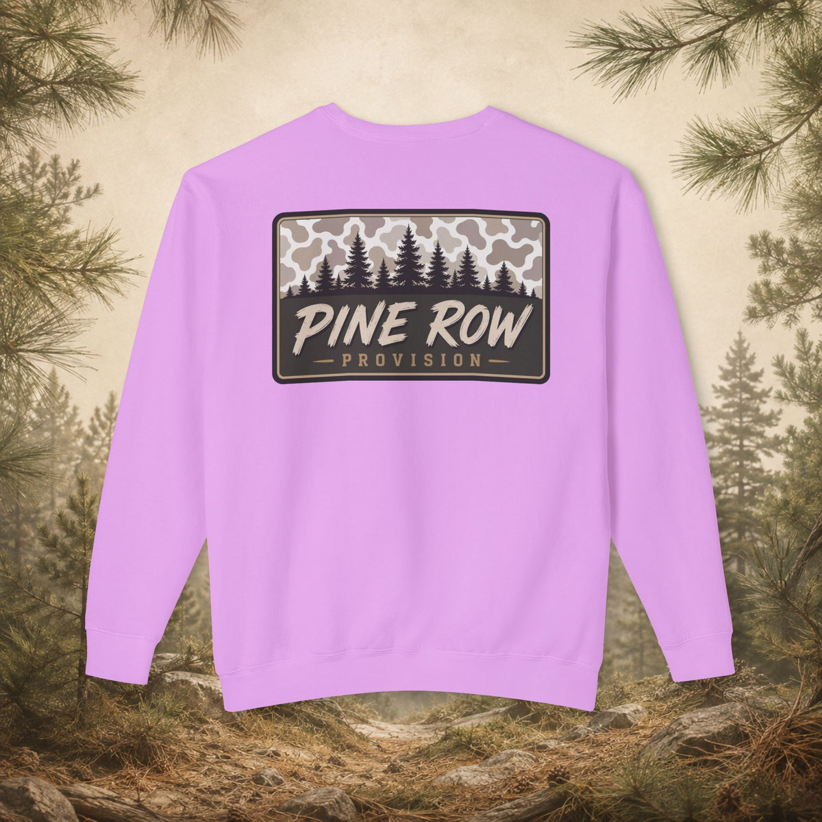 Pine Row Vintage Camo Light Box Crewneck Sweatshirt