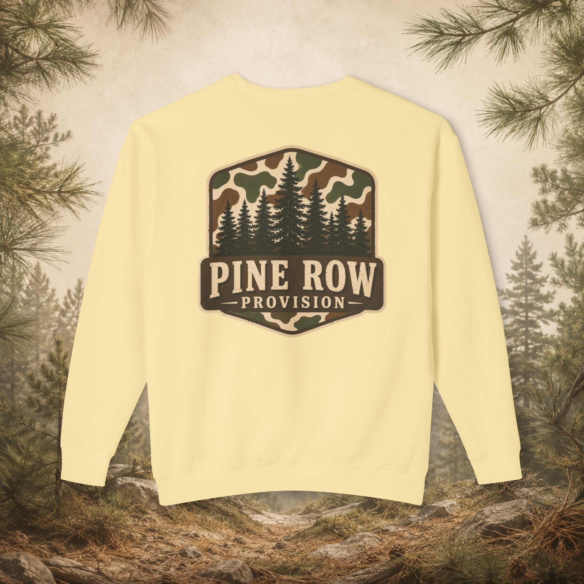 Pine Row Vintage Camo Logo Crewneck Sweatshirt