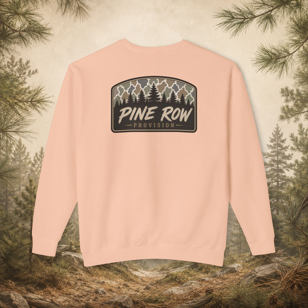 Pine Row Vintage Camo Arched Shield Crewneck Sweatshirt