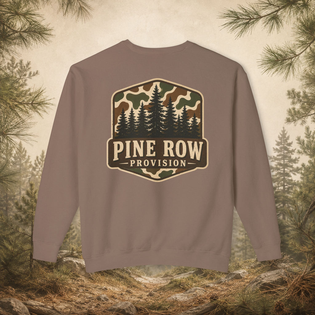 Pine Row Vintage Camo Logo Crewneck Sweatshirt