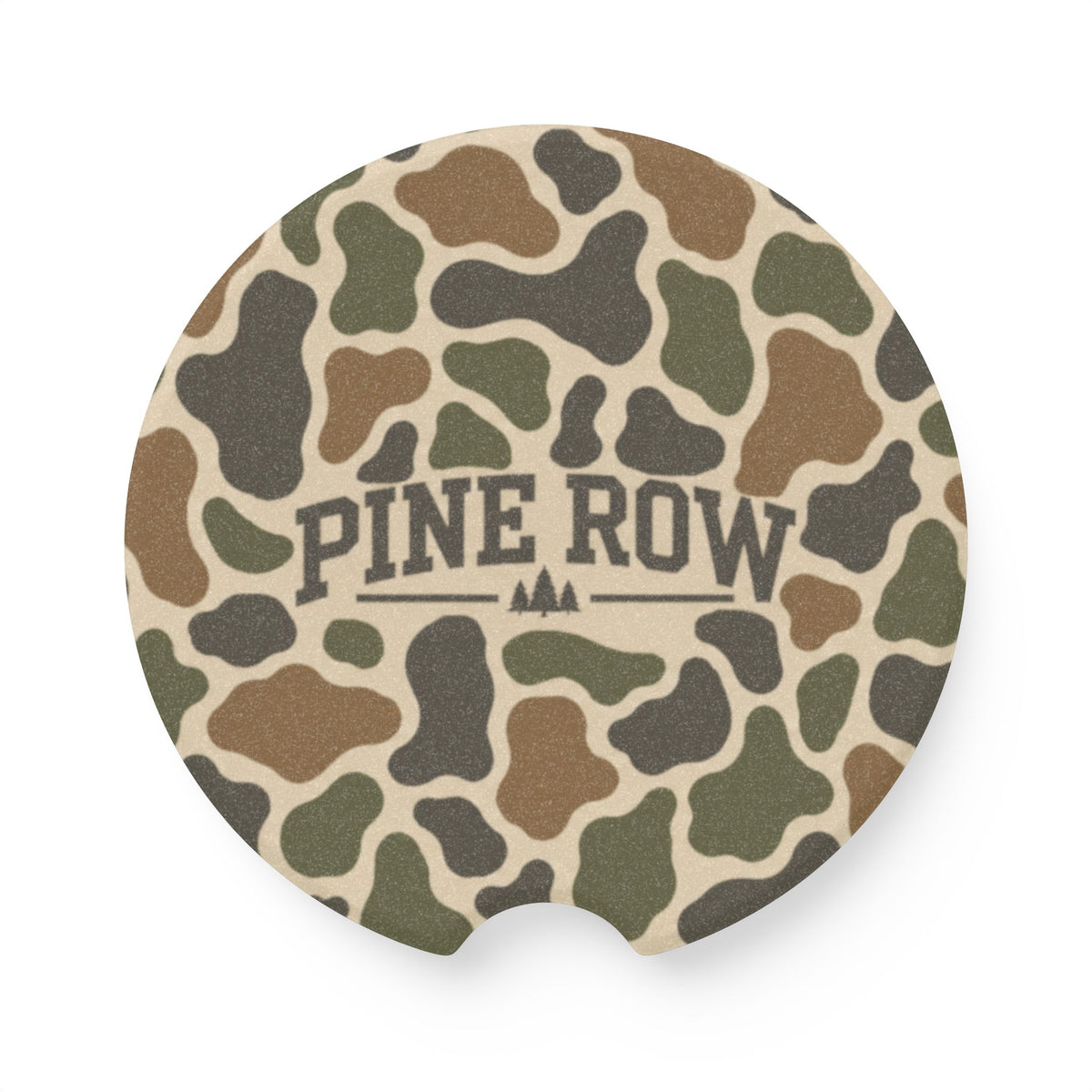 Pine Row Camouflage Car Coaster