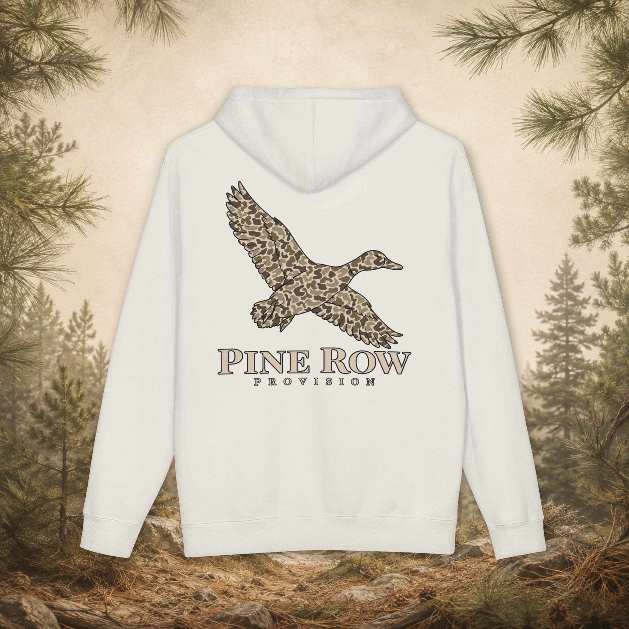 Pine Row Vintage Camo Duck Hoodie