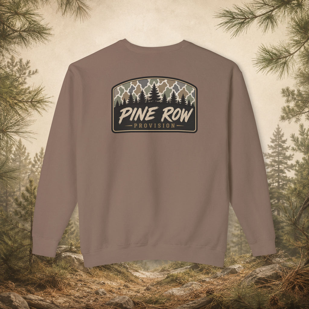 Pine Row Vintage Camo Arched Shield Crewneck Sweatshirt