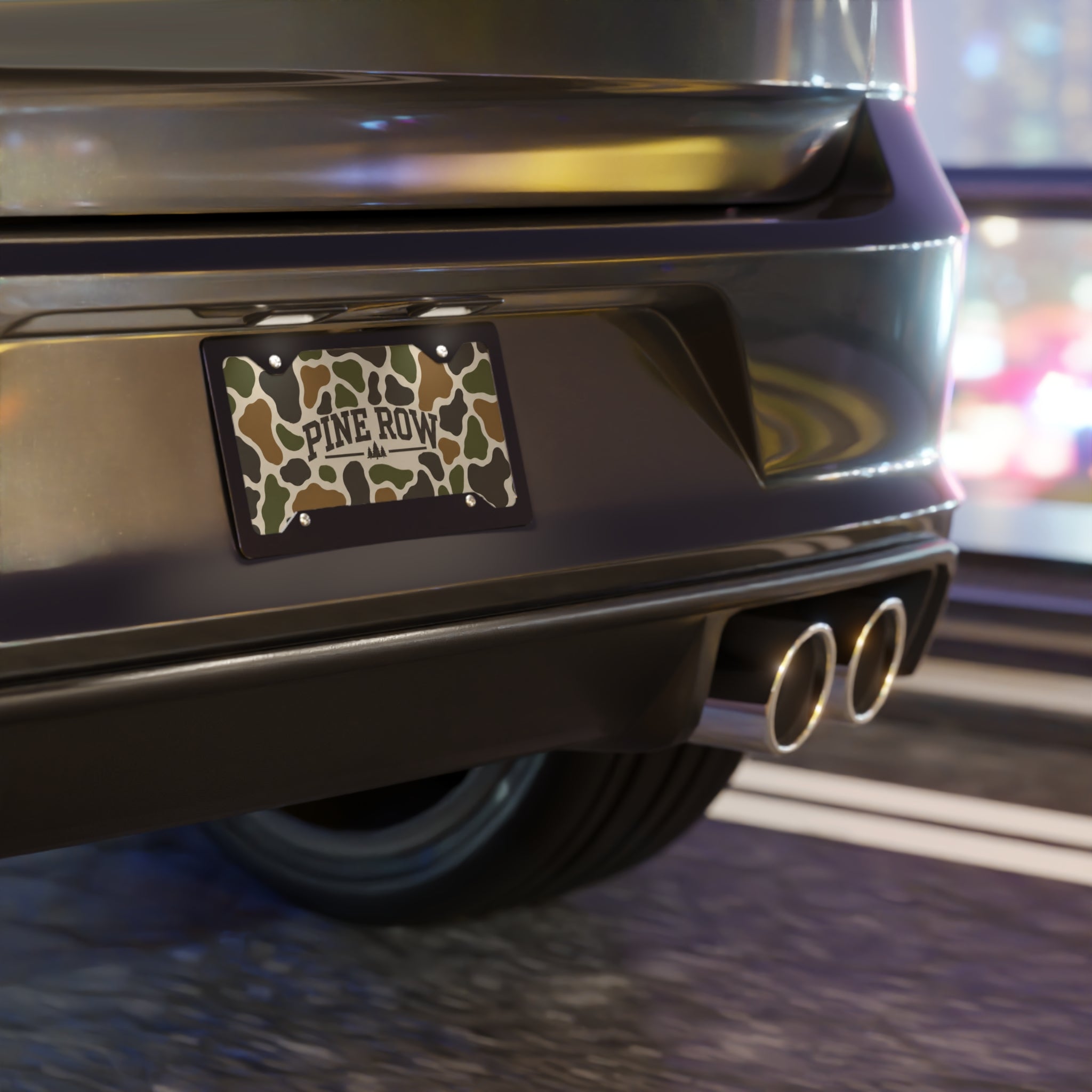Camo Pine Row Vanity Plate