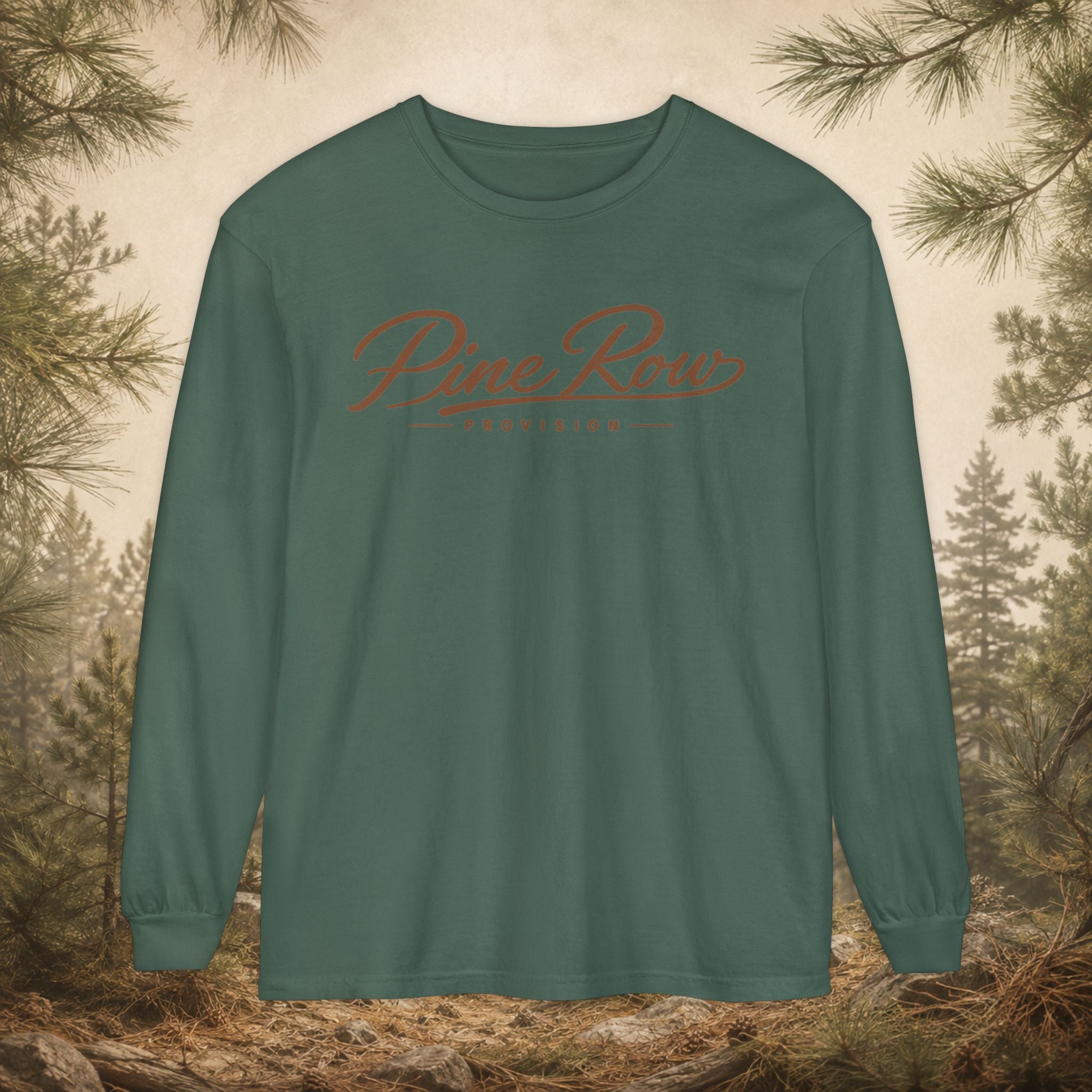Pine Row Script Clay Long Sleeve T-Shirt