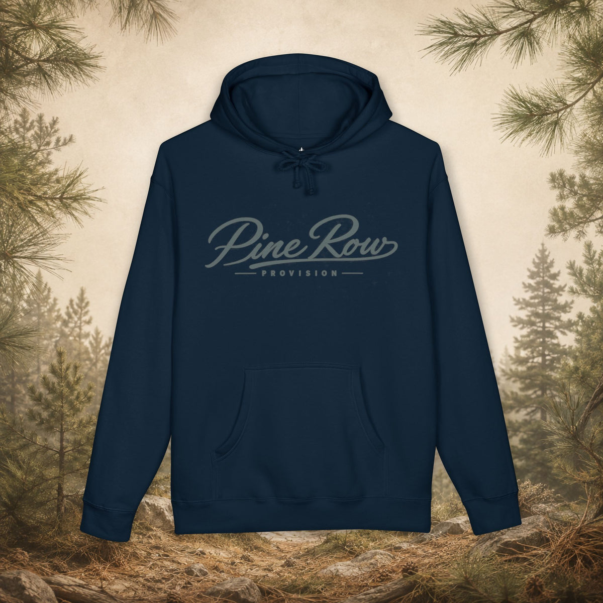 Pine Row Script Storm Blue Hoodie