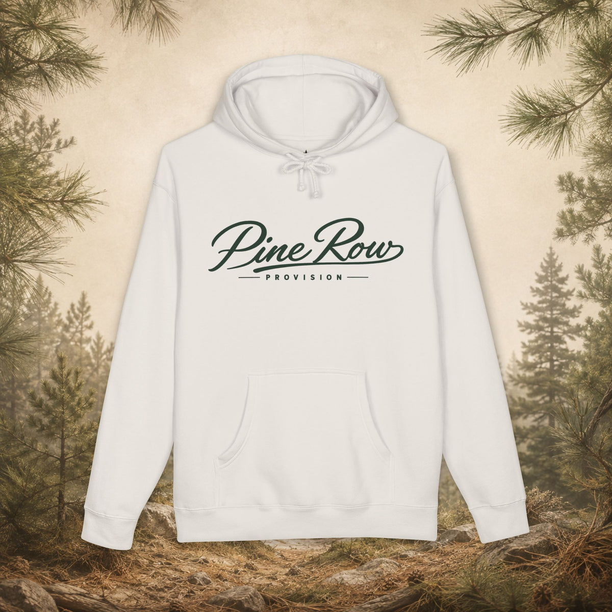 Pine Row Script Pine Green Hoodie