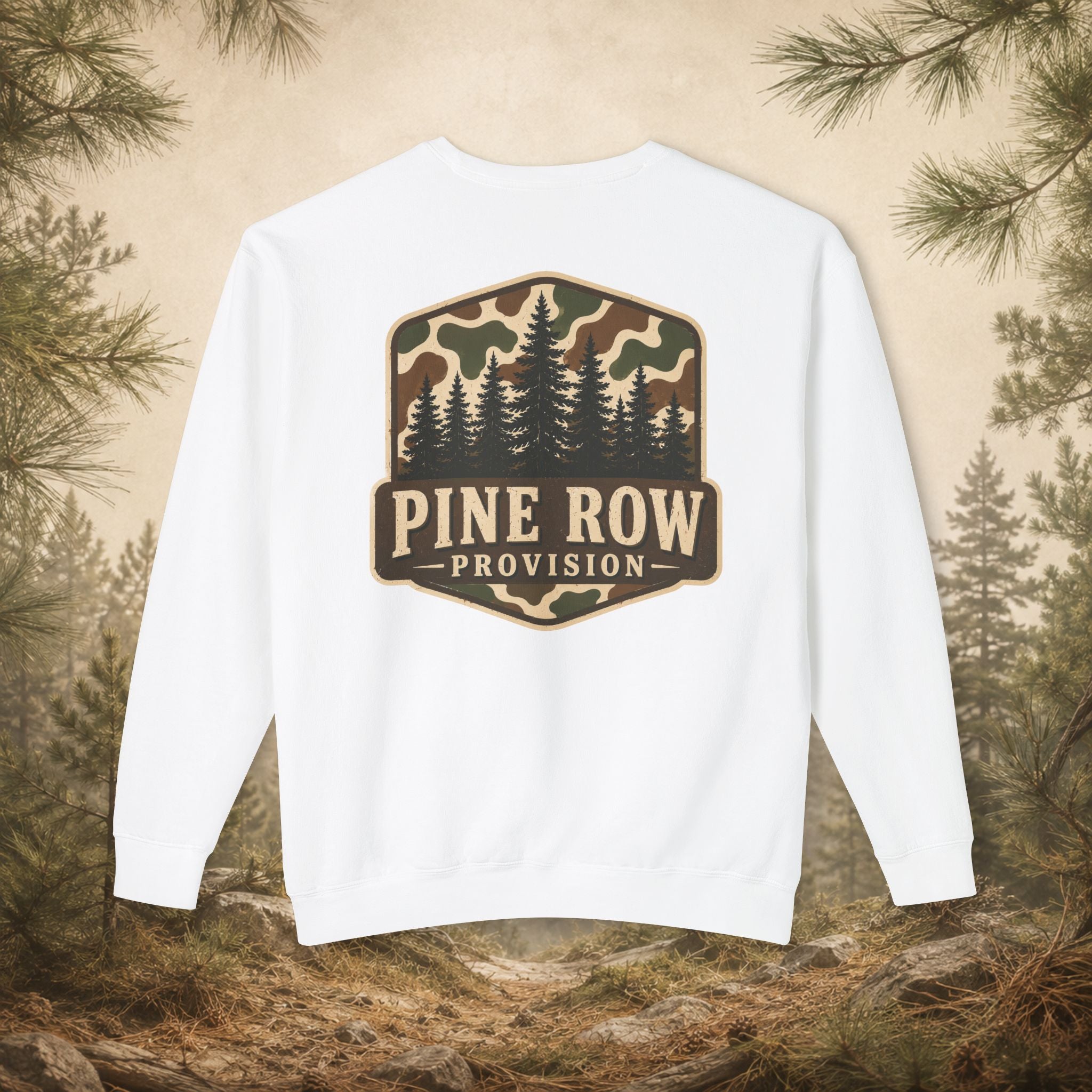 Pine Row Vintage Camo Logo Crewneck Sweatshirt