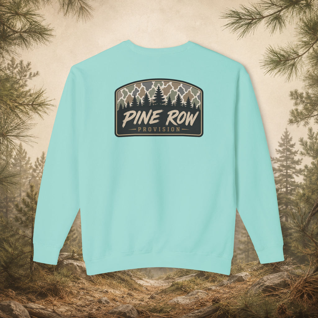 Pine Row Vintage Camo Arched Shield Crewneck Sweatshirt