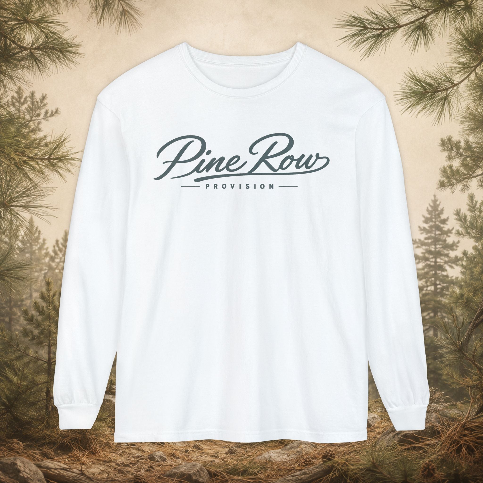 Pine Row Script Storm Blue Long Sleeve T-Shirt