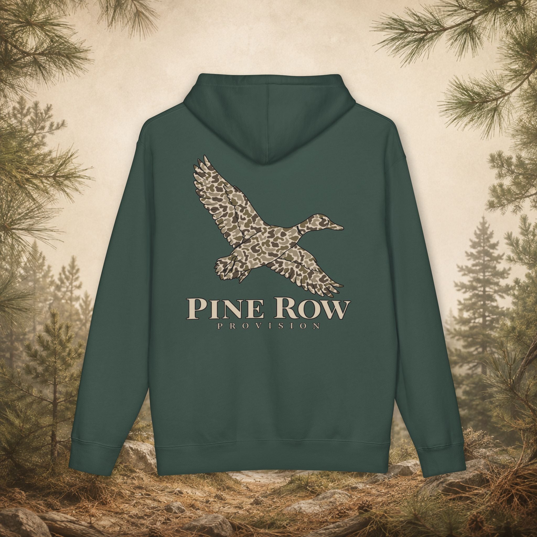 Pine Row Vintage Camo Duck Hoodie