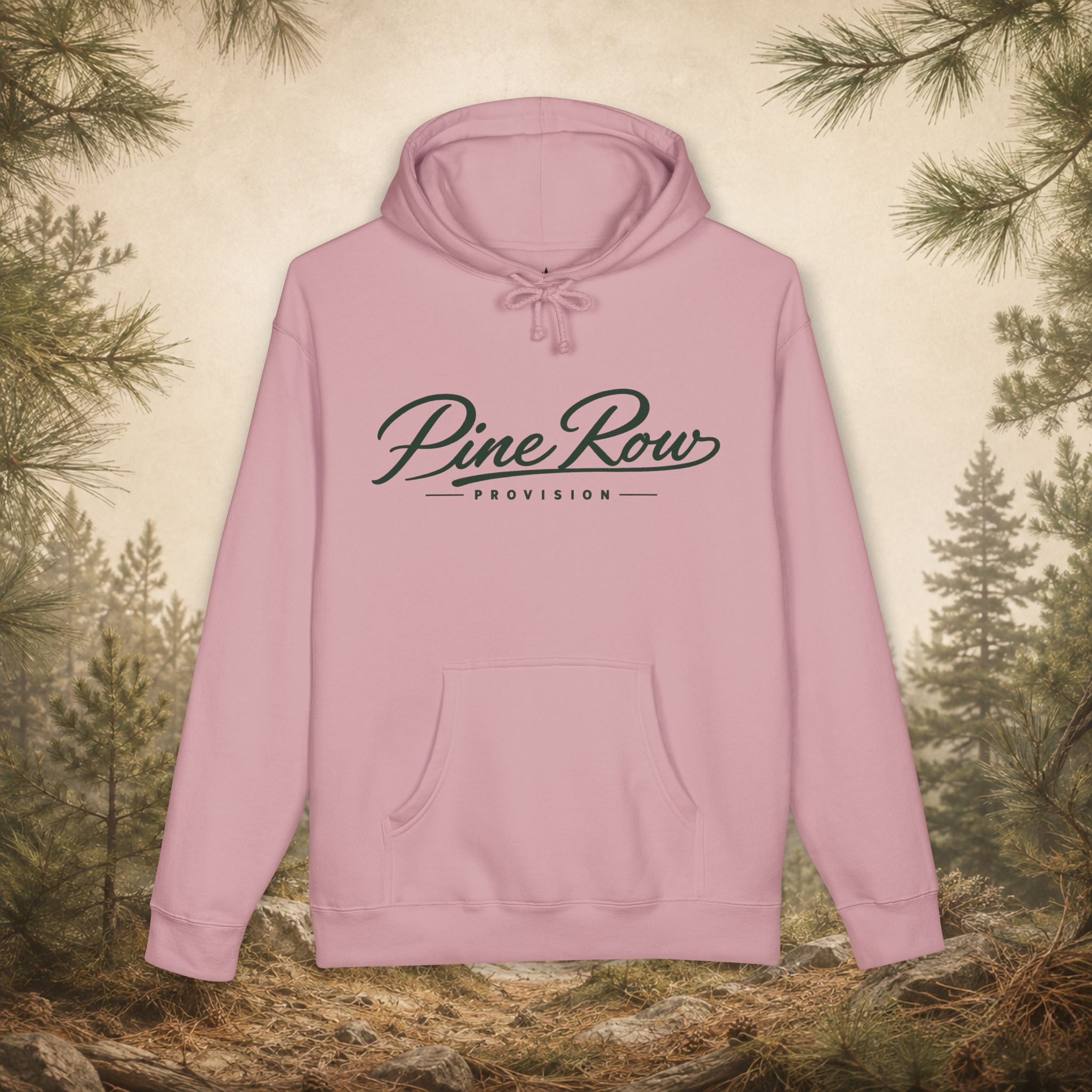 Pine Row Script Pine Green Hoodie