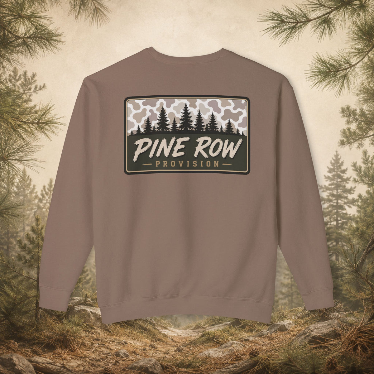 Pine Row Vintage Camo Light Box Crewneck Sweatshirt