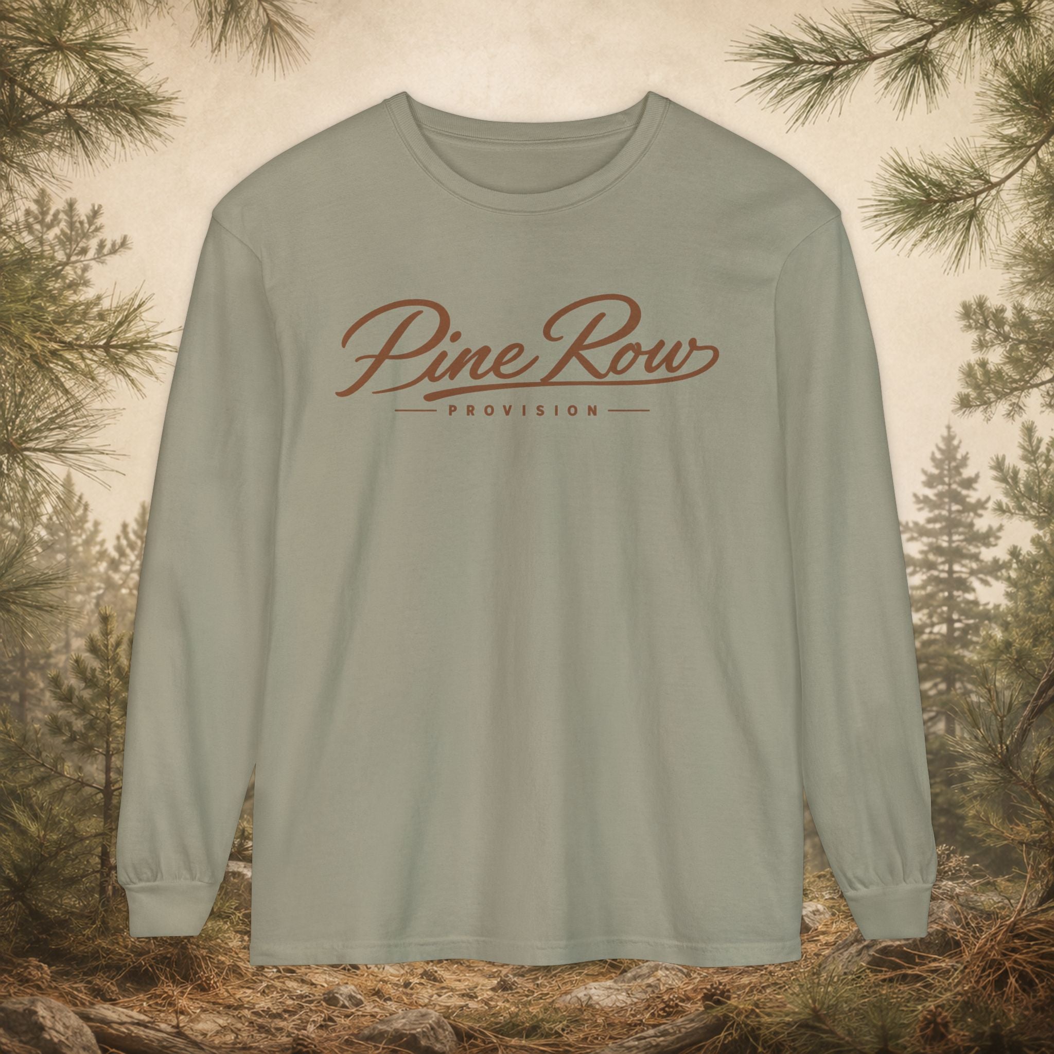 Pine Row Script Clay Long Sleeve T-Shirt