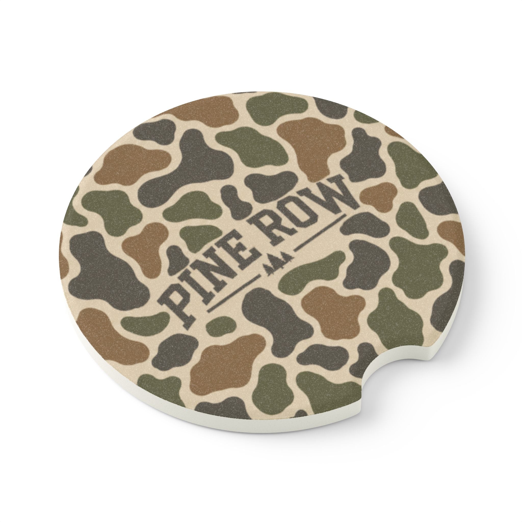 Pine Row Camouflage Car Coaster