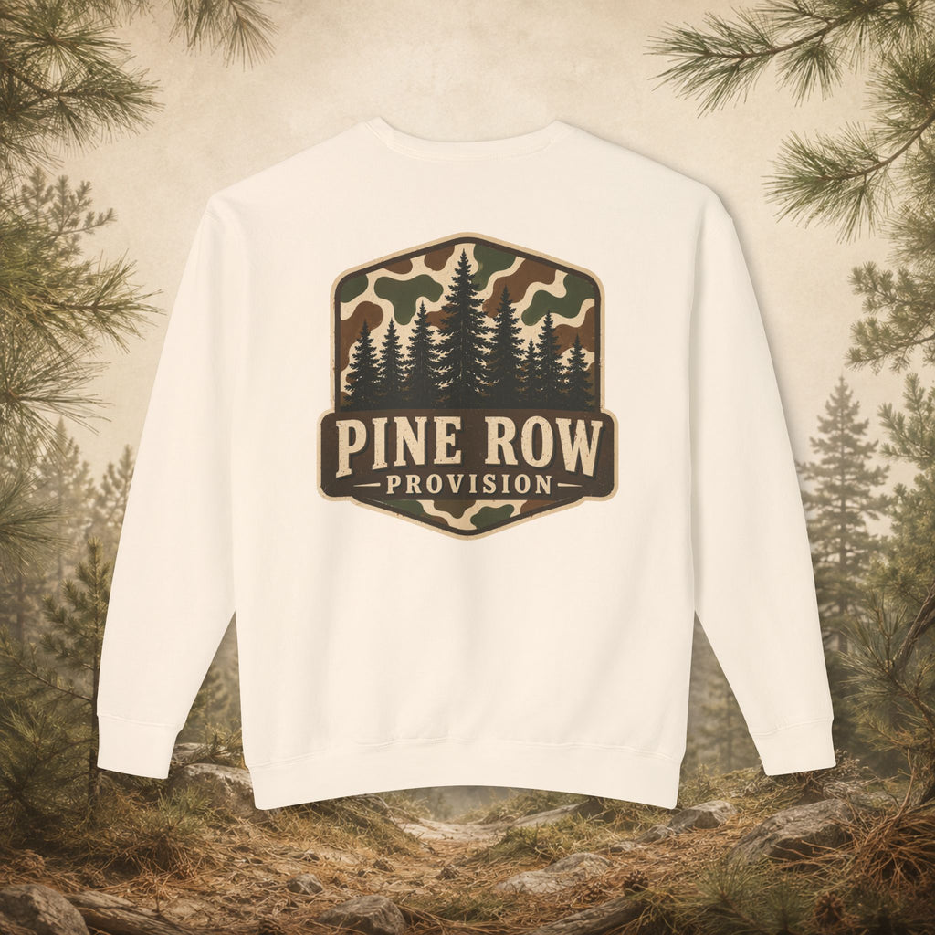 Pine Row Vintage Camo Logo Crewneck Sweatshirt