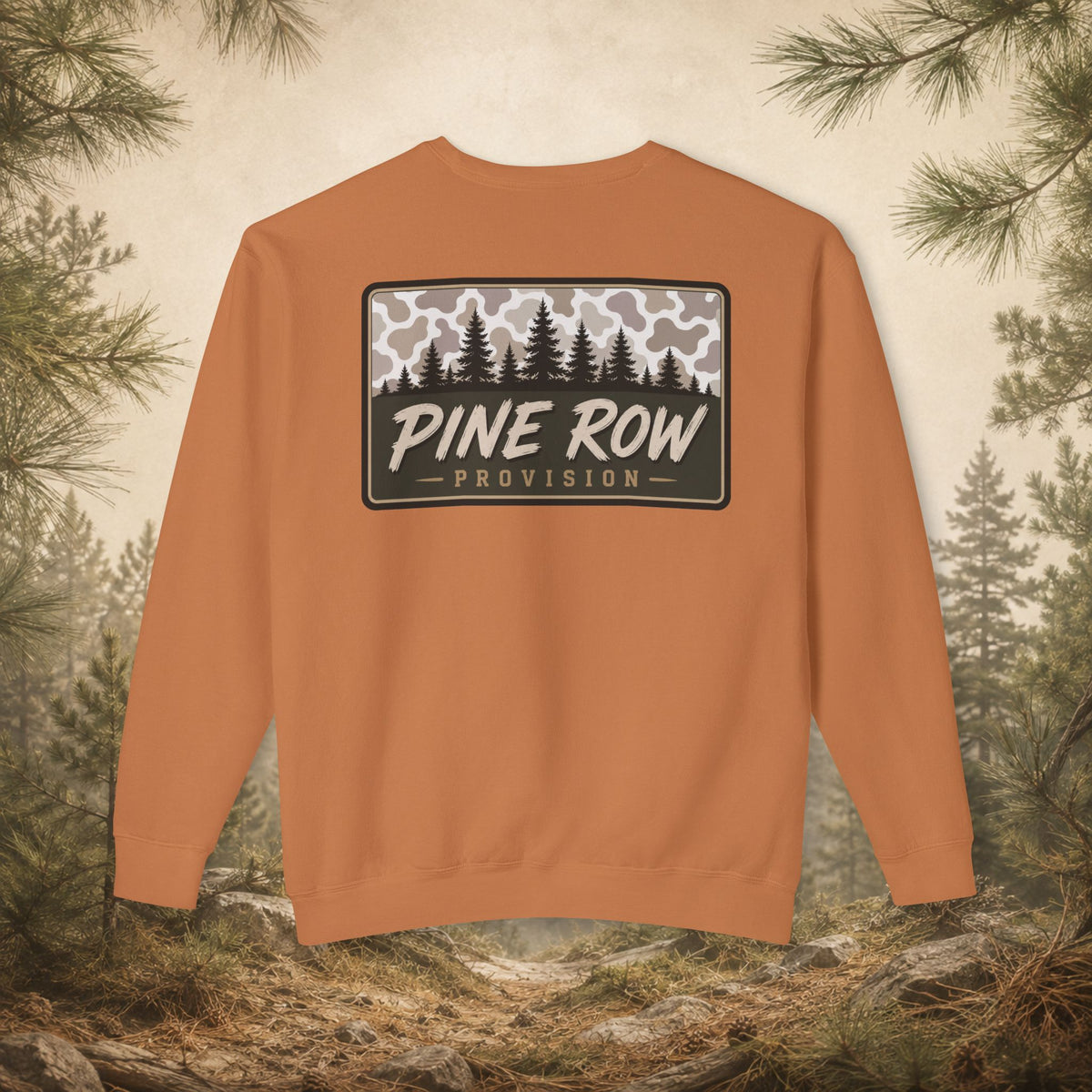 Pine Row Vintage Camo Light Box Crewneck Sweatshirt